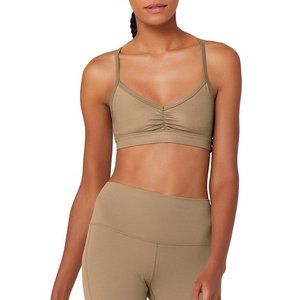 ALO Yoga Gravel Glossy Sunny Strappy Bra Small NWOT